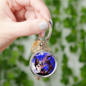 ウルフと満月 キーホルダー (手)