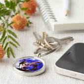 ウルフと満月 キーホルダー (側面)