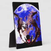 ウルフと満月 フォトプラーク (側面)