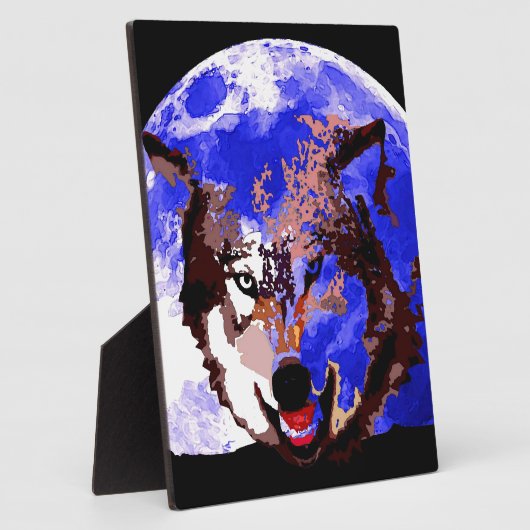 ウルフと満月 フォトプラーク (側面)