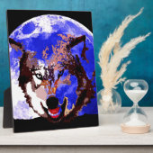 ウルフと満月 フォトプラーク (側面)