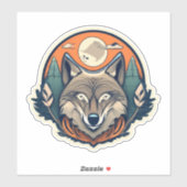 ウルフのアートを見るステッカーの制作 シール (シート)