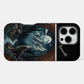 ウルフのムーンライトハウル iPhoneケース (裏面横)