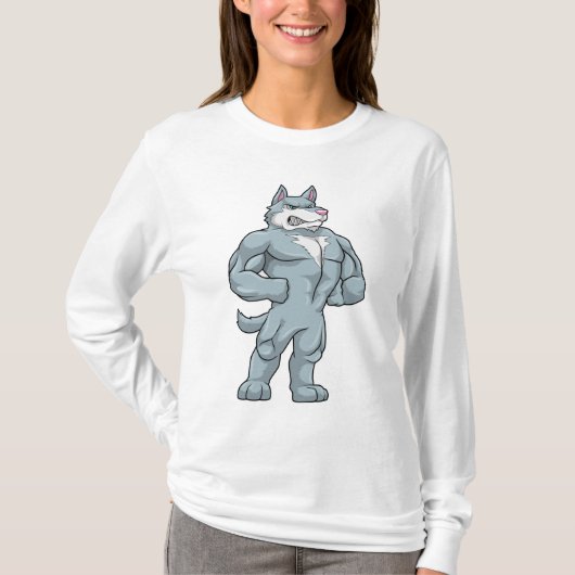 ウルフの極限ボディビルディング Tシャツ (正面)