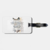 ウルフの水の絵を描色 ラゲッジタグ (裏面横)