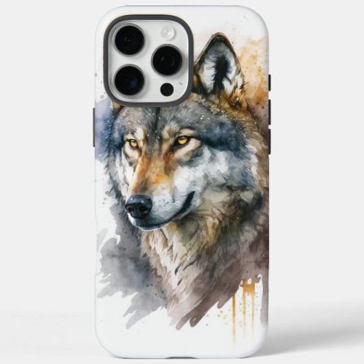 ウルフの水の絵を描色 Case-Mate iPhoneケース (裏面)