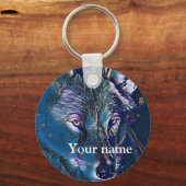 ウルフをテーマにしたキーチェーン キーホルダー (正面)