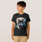 ウルフアイシームーン銀河系狩りグラウンドグレーウルフフフォー Tシャツ (正面フル)