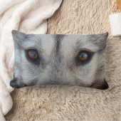 ウルフアイピローハスキー狼ピローギフト ランバークッション (ブランケット)