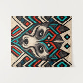 ウルフアステカ顔 タペストリー (正面(横))