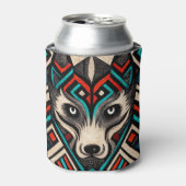 ウルフアステカ顔 缶クーラー (缶正面)