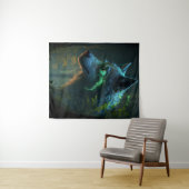 ウルフアニマルポートレート絵画の野生動物アウトドア タペストリー (インサイチュ(横))