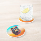 ウルフアニマルロゴデザイン-87694 コースター (側面)