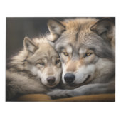 ウルフアニマルワイルド美しいフリーダムワイルドネスロヴ ノートパッド (正面)