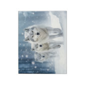 ウルフアニマル家族さまよう自然 ノートパッド (回転)