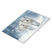 ウルフアニマル家族さまよう自然 ノートパッド (アングル)