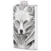 ウルフアニマル自然イラストレーションラインエピックアート フラスク (左)