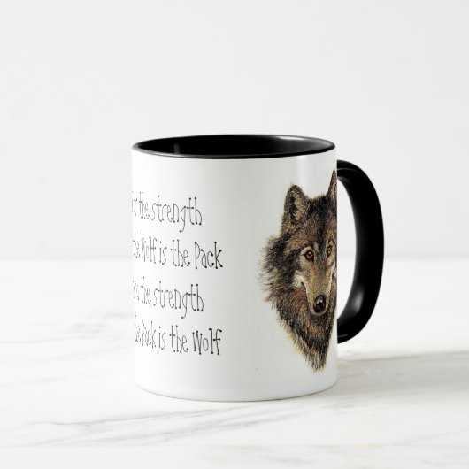 ウルフアンドパック引用文 – アニマルコレクション マグカップ (正面右)