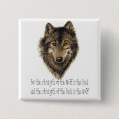 ウルフアンドパック引用文 – アニマルコレクション 缶バッジ (正面)