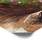 ウルフアンドベアーチェイスパステルチョークフォレストシーン ポスター (コーナー)