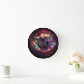 ウルフアートグラフィックデザイン ラウンド壁時計 (ホーム)