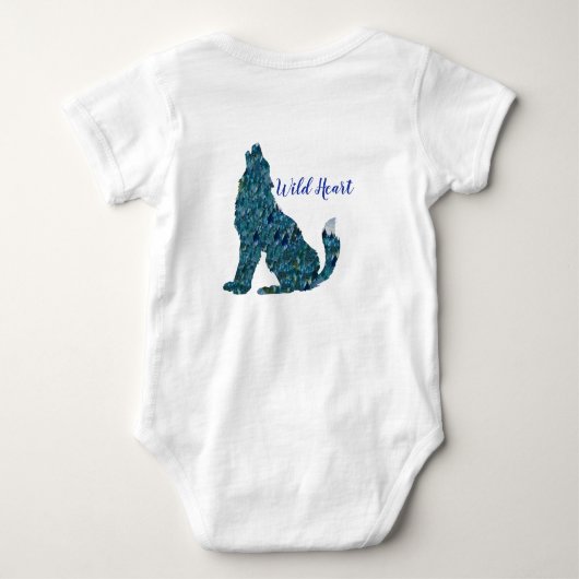 ウルフアートジャージーボディスーツ ベビーボディスーツ (裏面)