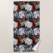 ウルフアート ビーチタオル (正面)