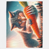 ウルフアート フリースブランケット (正面)