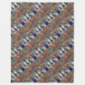 ウルフアート フリースブランケット (正面)