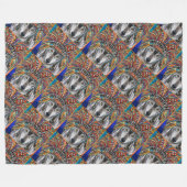 ウルフアート フリースブランケット (正面(横))