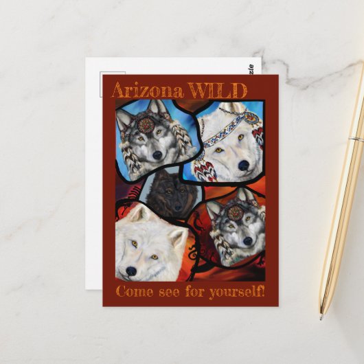 ウルフアート ポストカード (正面/裏面インサイチュ)