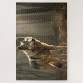 ウルフインサンライトフォレストクリアリングジグソーパズル ジグソーパズル (縦)