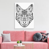 ウルフインスパイアヘッド6 キャンバスプリント (インサイチュ (リビング))