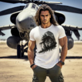 ウルフインフード付きスウェットシャツ二重露出 Tシャツ