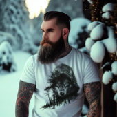 ウルフインフード付きスウェットシャツ二重露出 Tシャツ