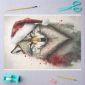 ウルフウィンクリスマスデコップウォーター色 薄葉紙 (クラフト)