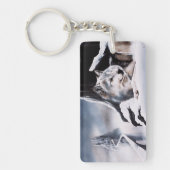 ウルフウィンターキャッスルファンタジー キーホルダー (正面)