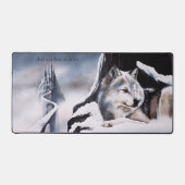 ウルフウィンターキャッスルファンタジー デスクマット (正面)