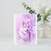 ウルフウォーターカラーポートレート2 ポストカード (スタンド正面)