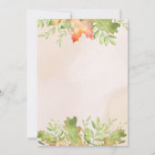 ウルフウッドランズ秋最初の誕生日テンプレート 招待状 (裏面)