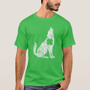 ウルフウルフギフトセントパトリックの日シャムロッククローバー Tシャツ