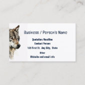 ウルフウルフズヘッドロゴアニマルワイルドライフ自然 名刺 (正面)