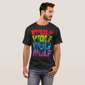 ウルフウルフレトロスタイルヴィンテージ Tシャツ (正面フル)