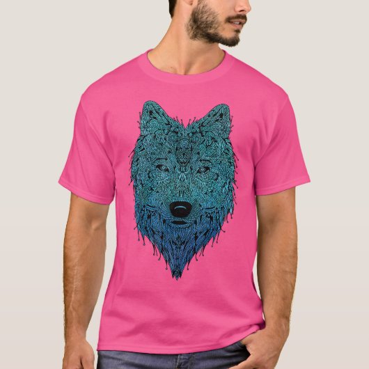 ウルフオブザナイトスカイ照明動物自然 Tシャツ (正面)