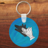 ウルフオンブルー キーホルダー (正面)