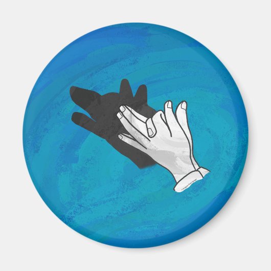 ウルフオンブルー マグネット (正面)