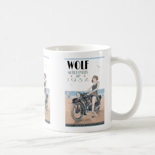 ウルフオートバイクコーヒーマグ コーヒーマグカップ