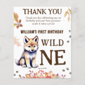 ウルフカブワイルドワンバースデーパーティーサンキューカード (正面)