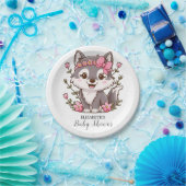 ウルフカラフルかわいらしの赤ちゃんシャワー ペーパープレート (パーティー)