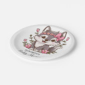 ウルフカラフルかわいらしの赤ちゃんシャワー ペーパープレート (アングル)